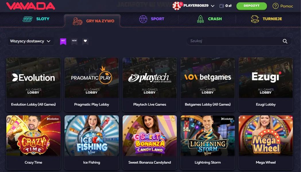 Gry stołowe i live casino z krupierami